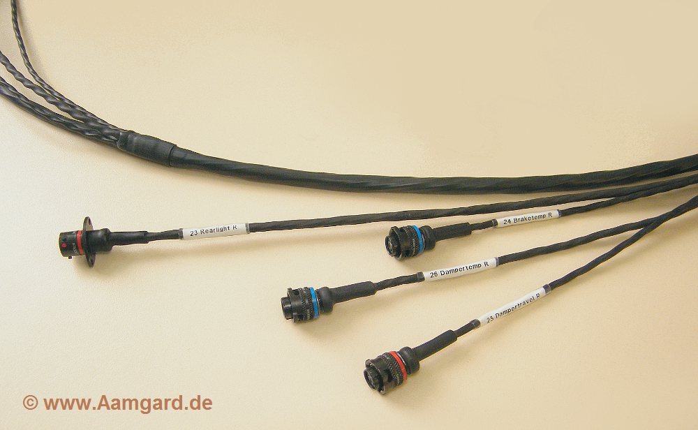 Aamgard sensor loom with Deutsch ASL connectors for Motec SVIM