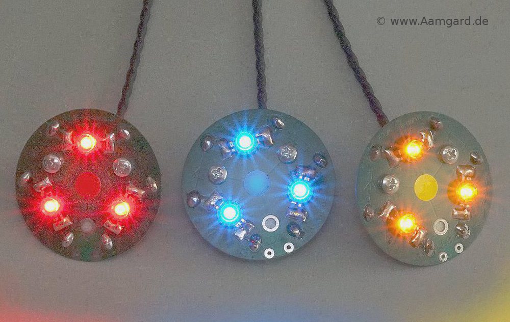 LED PCBs red - blue - yellow