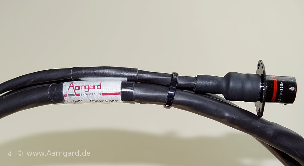 Kabelbaumlabel mit Aamgard-Logo 