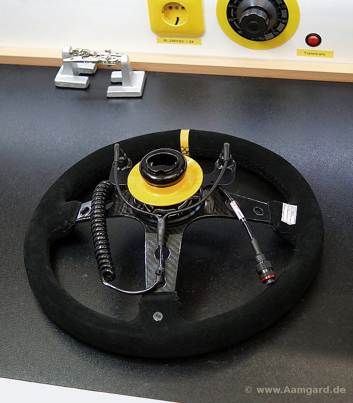 rear view steering wheel with high flexible spiral cable