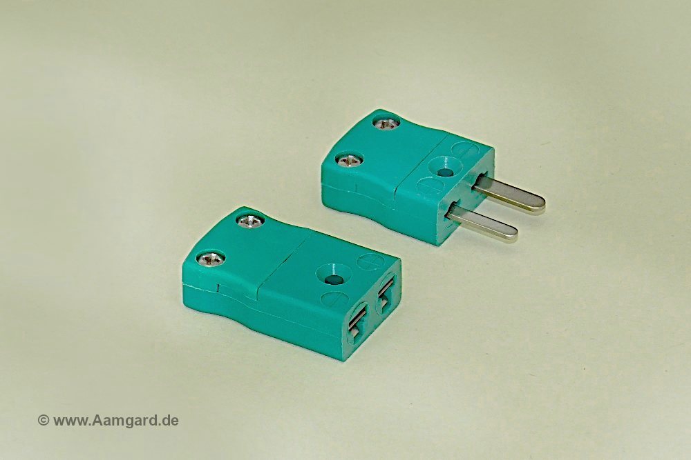 miniature thermocouple connector IEC grün