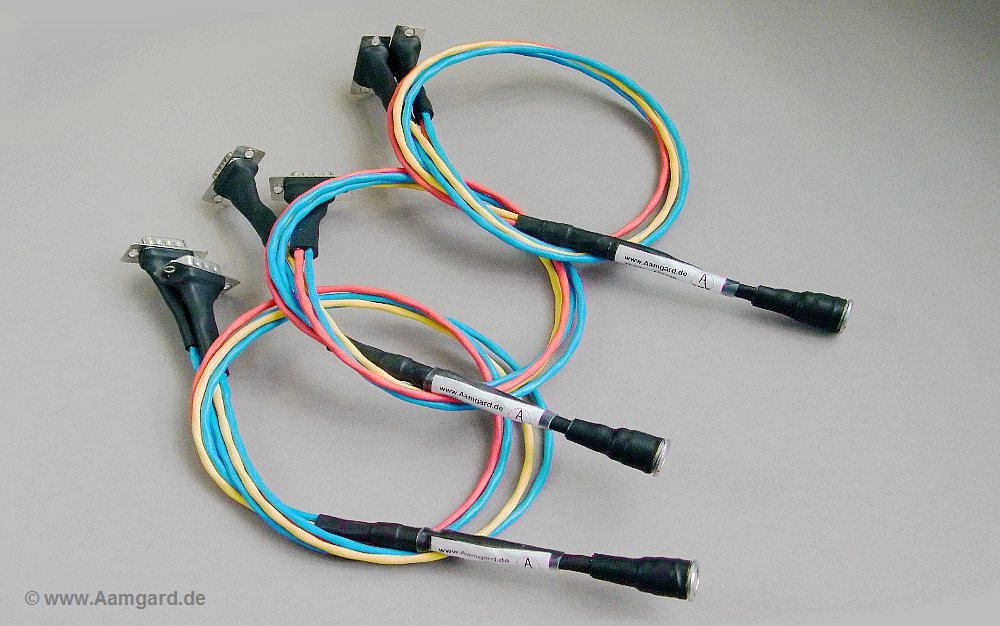 adapter cable set with Lemo EGA and Conec SubD connector