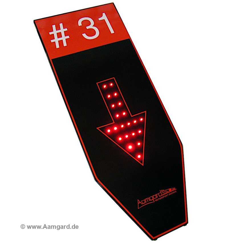 Motorsport-Boxenanzeige / LED-Stopboard